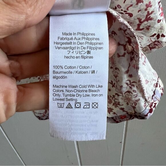 J.CrewPuff-sleeve V-neck top in Ratti paisley garden NWT - Picture 6 of 16